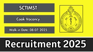 SCTIMST Cook Recruitment 2025 – Walk in