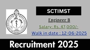 SCTIMST Engineer B Recruitment 2025 – Walk in for 02 Posts