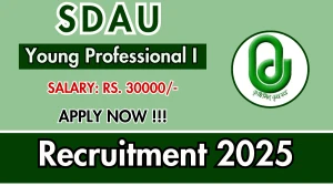 SDAU Young Professional I Recruitment 2025 – Walk in SDAU Young Professional I Recruitment 2025 – Walk in