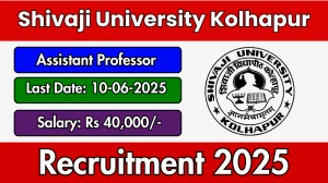 Shivaji University Kolhapur Assistant Professor Recruitment 2025 - Apply Online for 111 Posts