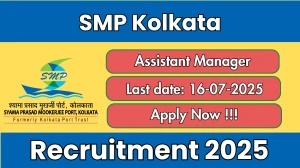 SMP Kolkata Assistant Manager Recruitment 2025 - Apply Offline for 01 Posts