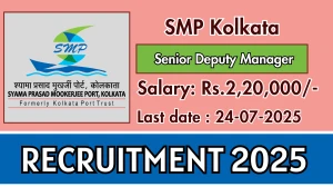SMP Kolkata Senior Deputy Manager Recruitment 2025 - Apply Online SMP Kolkata Senior Deputy Manager Recruitment 2025 - Apply Online