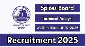 Spices Board Technical Analyst Recruitment 2025 – Walk in