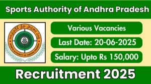 Sports Authority of Andhra Pradesh Recruitment 2025 - Apply Offline for 05 Head Coach, Masseur and Other Posts