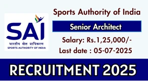 Sports Authority of India Senior Architect Recruitment 2025 - Apply Online