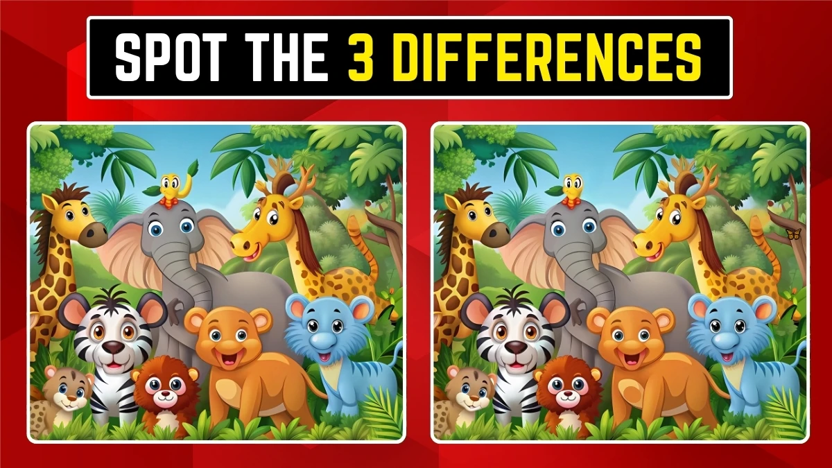 Spot the Difference Game: Only People with Eagle Eyes Can Spot the 3 Differences in 12 Secs