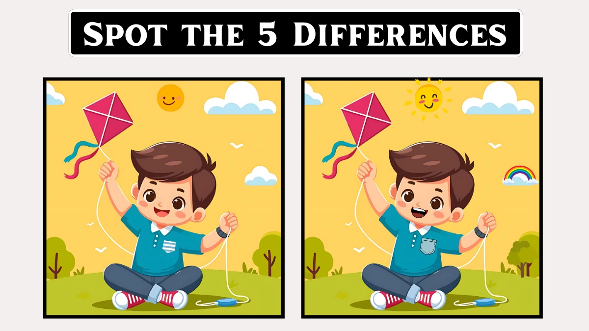 Spot the Difference Picture Puzzle Game: Only People with Eagle Eyes Can Spot the 5 Differences in 10 Secs