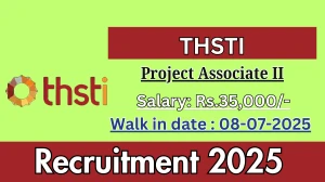 THSTI Project Associate II Recruitment 2025 – Walk in