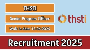 THSTI Senior Program Officer Recruitment 2025 – Walk in for 01 Posts