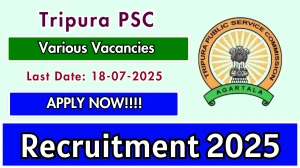 Tripura PSC Recruitment 2025 - Apply Online for 19 Supervisor, Superintendent and Other Posts