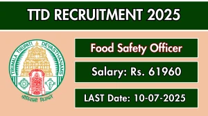 TTD Food Safety Officer Recruitment 2025 - Apply Offline