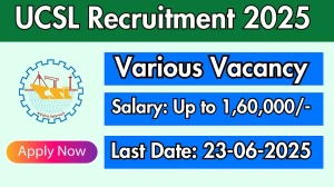 UCSL Deputy Manager Recruitment 2025 - Apply Online for 6 Posts