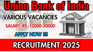 Union Bank of India Recruitment 2025 - Apply Offline for 04 Office Assistant, Attender and More Posts Union Bank of India Recruitment 2025 - Apply Offline for 04 Office Assistant, Attender and More Posts