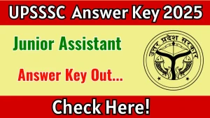 UPSSSC Junior Assistant Answer Key 2025 Released: Download the answer key at upsssc.gov.in. UPSSSC Junior Assistant Answer Key 2025 Released: Download the answer key at upsssc.gov.in.