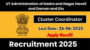 UT Administration of Dadra and Nagar Haveli and Daman and Diu Cluster Coordinator Recruitment 2025 - Apply Offline