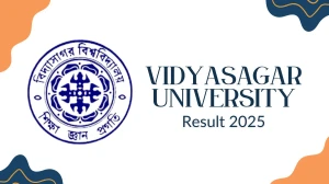 Vidyasagar University Result 2025 Released at vidyasagar.ac.in Direct Link to Download 1st, 3rd Sem Result