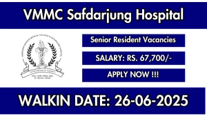 VMMC Safdarjung Hospital Senior Resident Recruitment 2025 – Walk in for 47 Posts VMMC Safdarjung Hospital Senior Resident Recruitment 2025 – Walk in for 47 Posts