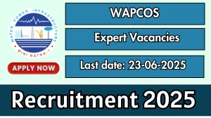 WAPCOS Expert Recruitment 2025 - Apply Offline for 18 Posts