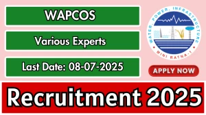 WAPCOS Experts Recruitment 2025 - Apply Offline for 19 Posts