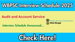 WBPSC Audit and Account Service Interview Schedule 2025 Released Check Date Details at psc.wb.gov.in