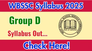 WBSSC Group D Syllabus 2025 Out Direct Link to Download Syllabus PDF here