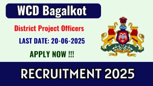 WCD Bagalkot District Project Officers Recruitment 2025 - Apply Offline