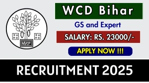 WCD Bihar GS and Expert Recruitment 2025 - Apply Offline WCD Bihar GS and Expert Recruitment 2025 - Apply Offline