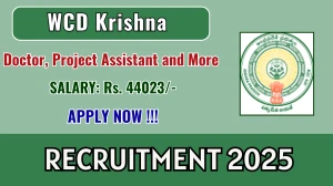WCD Krishna Recruitment 2025 - Apply Offline for 07 Doctor, Project Assistant and More Posts