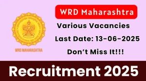​​WRD Maharashtra Recruitment 2025 - Apply Offline for 07 Branch Engineer, Junior Engineer and Other Posts
