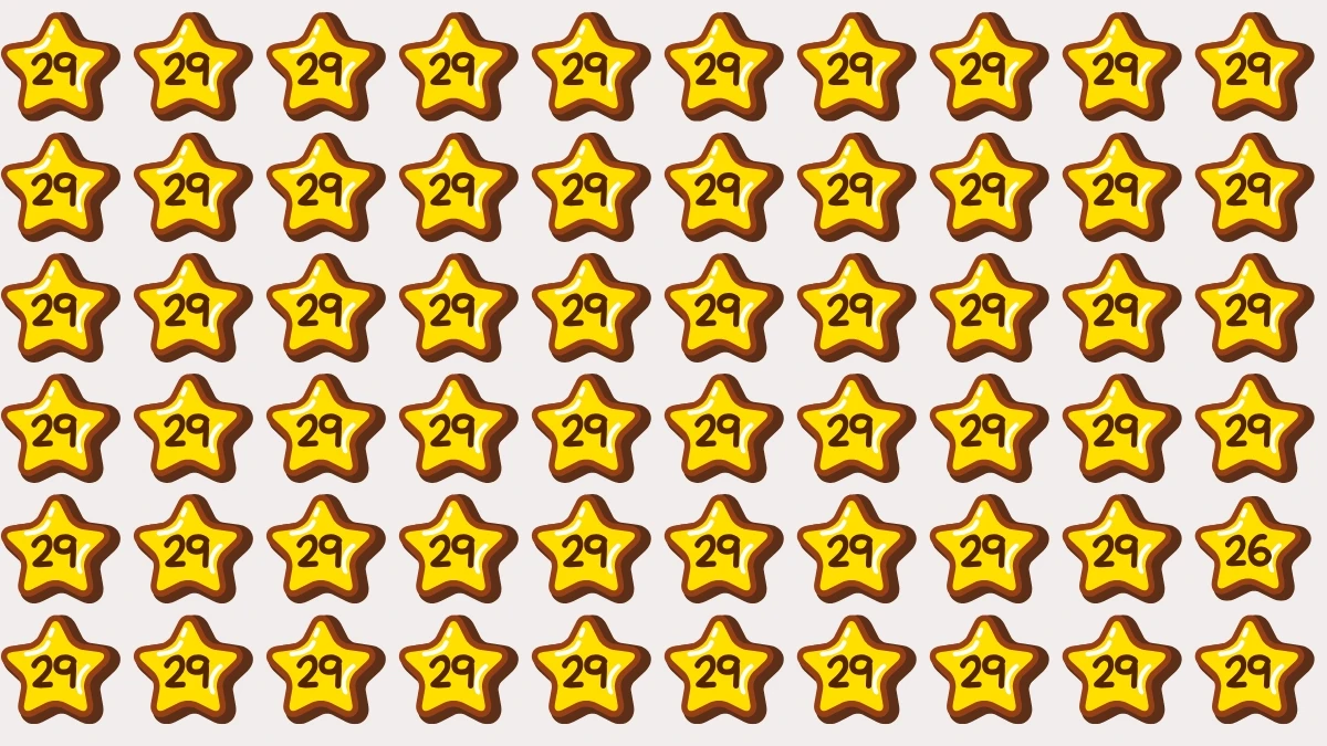 You have eagle eyes and a sharp brain if you can spot 26 among 29s in 7 seconds!