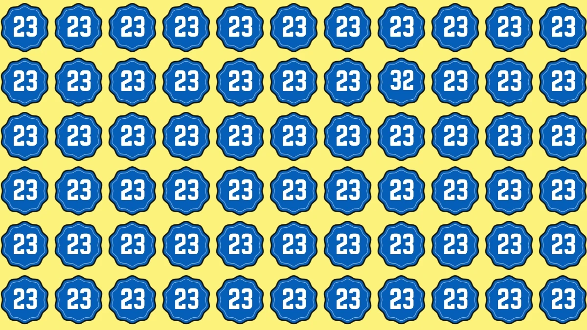 You have eagle eyes and a sharp brain if you can spot 32 among 23s in 7 seconds!