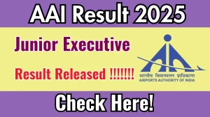 AAI Junior Executive Result 2025 Out at aai.aero, Direct Link to Download Result PDF Here AAI Junior Executive Result 2025 Out at aai.aero, Direct Link to Download Result PDF Here