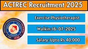 ACTREC Exercise Physiotherapist Recruitment 2025 – Walk in