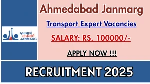 Ahmedabad Janmarg Transport Expert Recruitment 2025 - Apply Offline