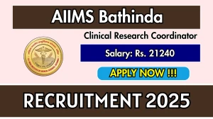AIIMS Bathinda Clinical Research Coordinator Recruitment 2025 - Apply Online AIIMS Bathinda Clinical Research Coordinator Recruitment 2025 - Apply Online