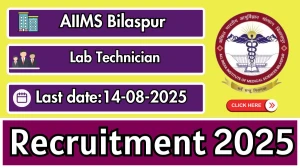 AIIMS Bilaspur Lab Technician Recruitment 2025 - Apply Offline for 02 Posts