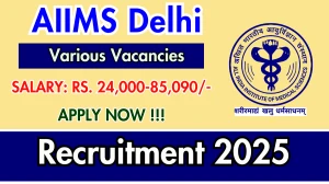 AIIMS Delhi Recruitment 2025 - Apply Offline for 06 DEO, Project Nurse and More Posts