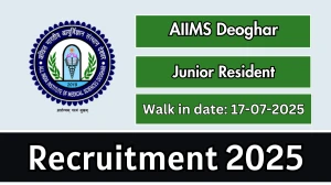 AIIMS Deoghar Junior Resident Recruitment 2025 - Apply Offline