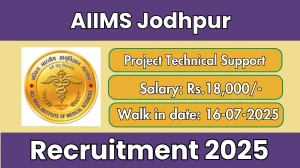 AIIMS Jodhpur Project Technical Support I Recruitment 2025 – Walk in