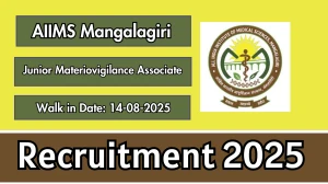 AIIMS Mangalagiri Junior Materiovigilance Associate Recruitment 2025 – Walk in