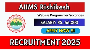 AIIMS Rishikesh Website Programmer Recruitment 2025 - Apply Offline