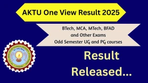 AKTU One View Result 2025 Out at aktu.ac.in Direct Link to Download Odd Semester UG and PG courses Result
