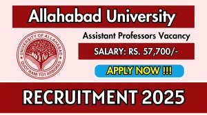 Allahabad University Assistant Professors Recruitment 2025 - Apply Offline