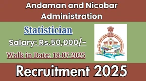 Andaman and Nicobar Administration Statistician Recruitment 2025 – Walk in