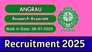 ANGRAU Research Associate Recruitment 2025 – Walk in