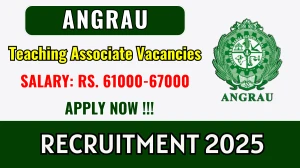 ANGRAU Teaching Associate Recruitment 2025 – Walk in