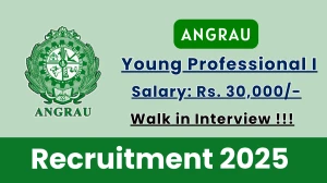 ANGRAU Young Professional I Recruitment 2025 – Walk in