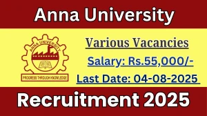 Anna University Recruitment 2025 - Apply Online for 12 ESHS Manager, Project Associate and More Posts