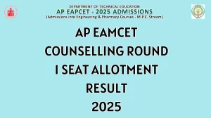 AP EAMCET Counselling Round 1 Seat Allotment Result 2025 Out at eapcet-sche.aptonline.in Direct Link to Download Result