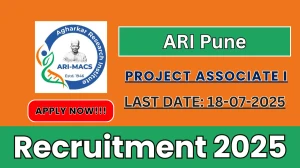 ARI Pune Project Associate I Recruitment 2025 - Apply Online
